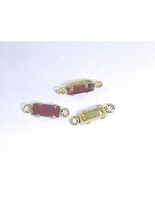 Bag. Set 7x3mm 2 ring Burgundy G/P