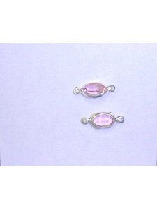 Navette 6x4mm 2 ring Lt. Rose S/P