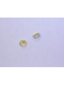 Swar Rondel 4mm Clear Gold Pl