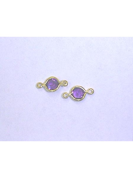 Swar Round Channels PP32 Amethyst GoldPl