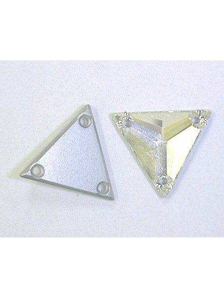 Swar Triangular Stone 16mm Clear Foiled