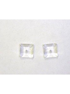 Swar Sew-on Square 8mm Clear