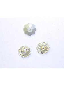 Swar Floral Button 8mm Clear Foiled