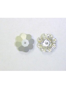 Swar Flower Sew-on 12mm ClearFoil Silver