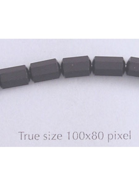 Swar Faceted Tube 7.5x5mm Jet