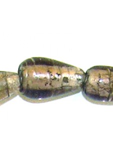 Indian Foil Drop Bead 19x7mm Amethyst