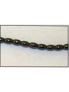 Hematite 4x6 Oval Bead - Strand (~69)