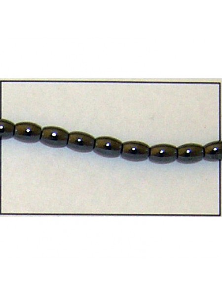 Hematite 4x6 Oval Bead - Strand (~69)