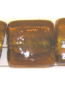Indian Foil Large Square Amber