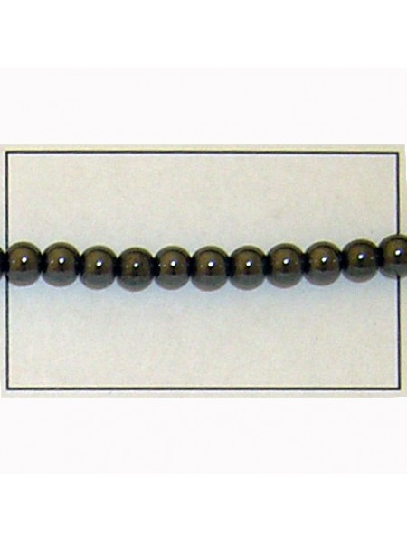 Hematite 5mm Round Bead - Strand (~91)