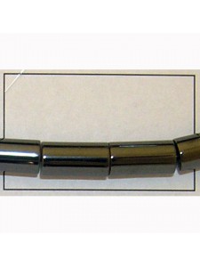 Hematite 8x16mm Cylinder - Strand (~25)