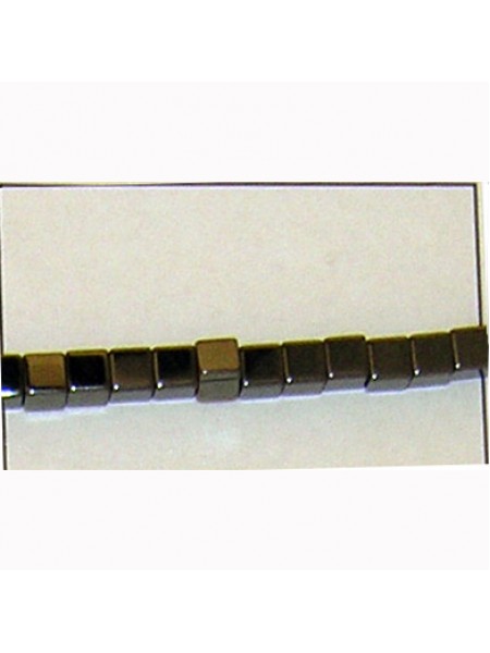Hematite 4mm Cube Bead - per Strand(~95)