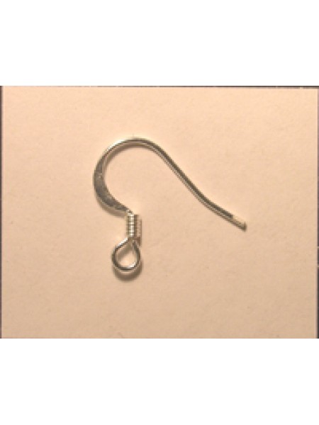 Ear Wire Silver Plated -Nickel Free pair
