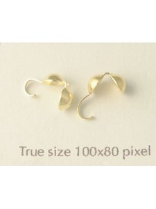 Necklet End Clamp style 5mm Gold plated