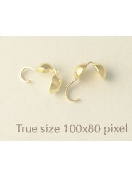 Necklet End Clamp style 5mm Gold plated