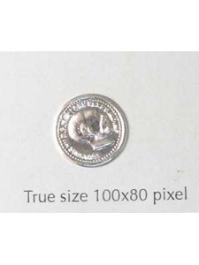 Aluminium Coin 12mm Silver Plated