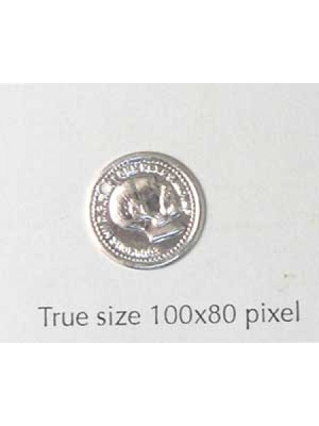 Aluminium Coin 12mm Silver Plated