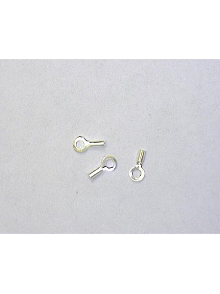 Crimp Endcap w/ring Sterling Silver