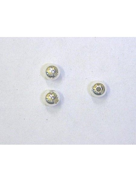 St.Silver Bead Light 5mm 1.2mm hole