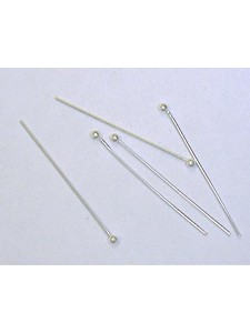 St.Silver Head Pin 0.5mm x 25mm Ball End