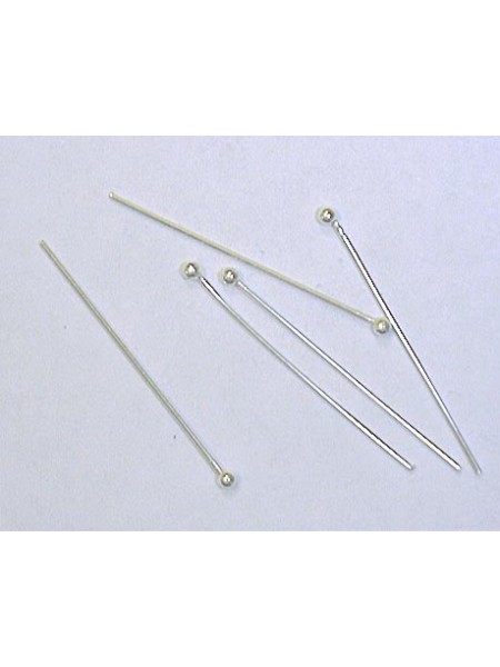 St.Silver Head Pin 0.5mm x 25mm Ball End