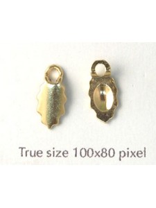 Earring Bail (glue-on) Small Gold Plated