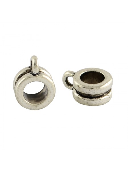 Charm hanger 9.5mm H2.5mm Anti Silver NF