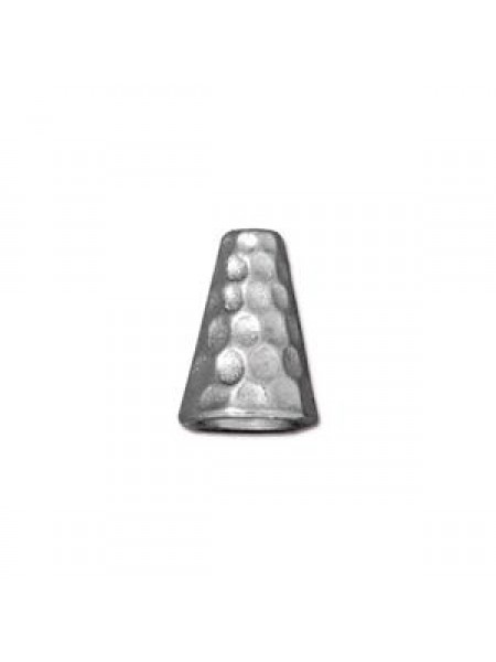 Cone  Tall Hammertone  H:12.5mm Rodium