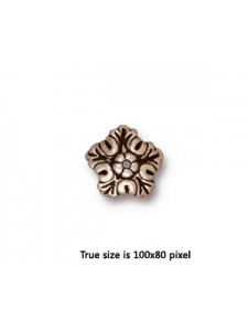 BEADCAP OAK LEAF Antique Silver