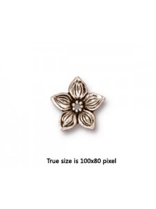 BEAD CAP JASMINE Antique Silver