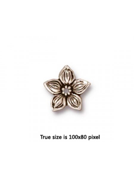 BEAD CAP JASMINE Antique Silver