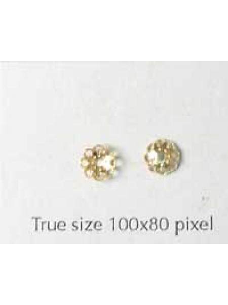 Bead Cap 5.3mm diameter Gold plated