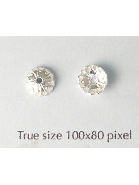 Bead Cap 248/M1/7mm Silver plated