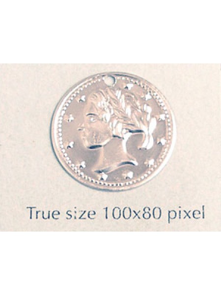 Aluminium Coin 18mm Silver Plated