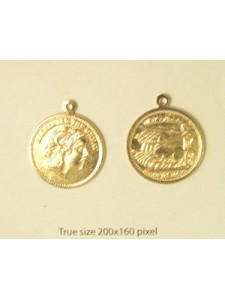 Coin Alex the Great 22mm 1-ring Gold Pla