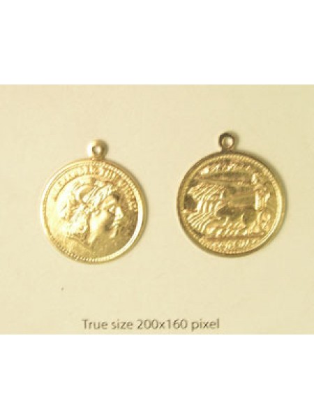 Coin Alex the Great 22mm 1-ring Gold Pla