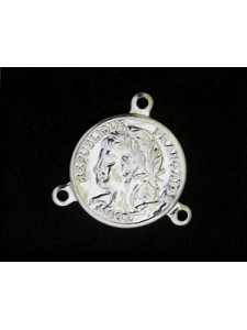 French Coin 17mm 3-ring Silver plated