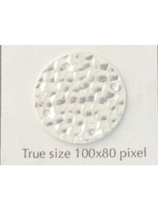 Hammered Disc 20mm 4 Hole S/P