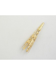 Filigree Cone Brass 40mm Gold Plated