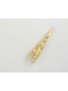 Filigree Cone Brass 40mm Gold Plated