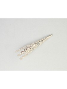 Filigree Cone Brass 40mm Silver Plated