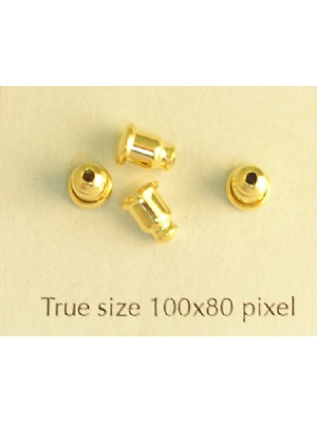 Earring Clutch Gold Pl Nickel Free -PAIR