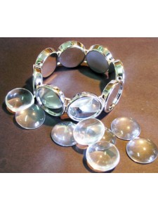 Acrylic Bracelet 20mm Round (with top)