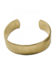 Brass Bracelet Cuff Flat 3/4 inch wide