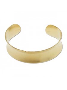 Brass Bracelet Cuff Concav 3/4 inch wide