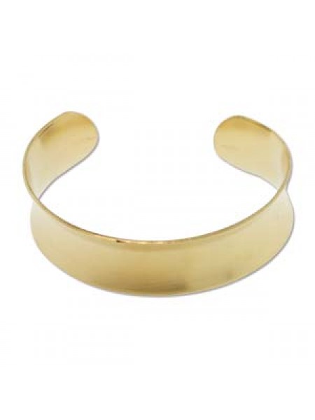 Brass Bracelet Cuff Concav 3/4 inch wide