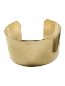 Brass Bracelet Cuff Flat 1 1/2 inch wide