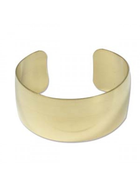 Brass Bracelet Cuff Domed 1inch wide