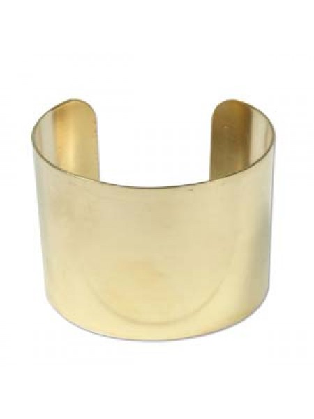 Braceler Cuff 2 inch wide RAW BRASS