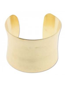 Brass Bracelet Cuff Concave 2 inch wide